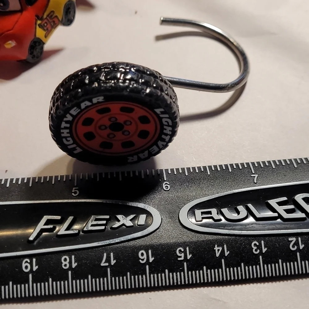 Cars Shower Curtain Hooks Set